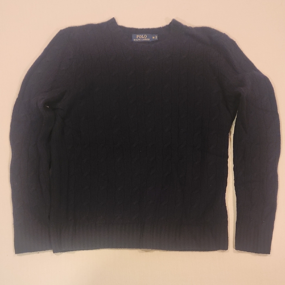Polo by Ralph Lauren Men's Navy Blue Cashmere Sweater